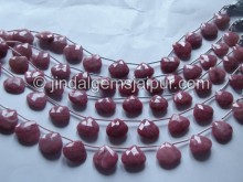 Rhodonite Faceted Heart Shape Beads